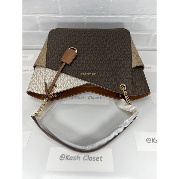 Michael Kors shoulder bag xchain tote large bag MK signature luggage multi - Picture 11 of 12